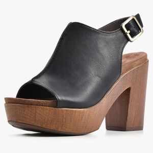 WHITE MOUNTAIN Shoes Alfie Women's Clog Platform Heel Size 8